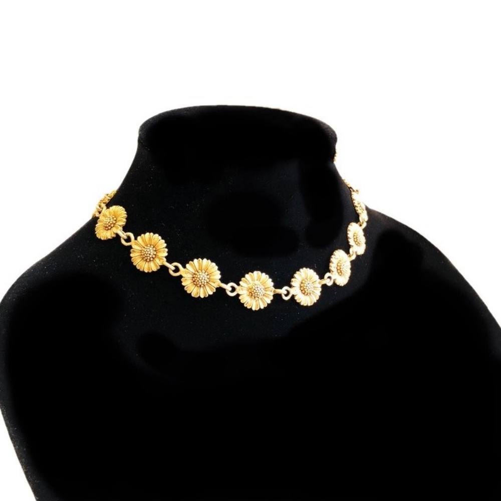 Vintage Signature Sunflower Necklace - Picture 2 of 6